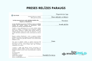 preses relīzes paraugs